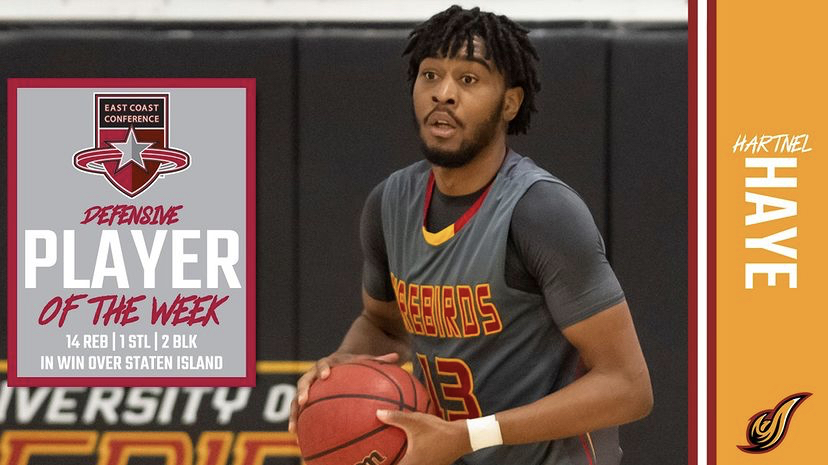 Hartnel Haye Named ECC Defensive Player of the Week