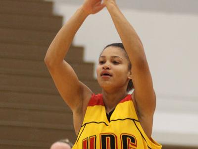 Donhay Banice posted her second double-double of season at Bowie, scoring 10 points and pulling down 12 boards