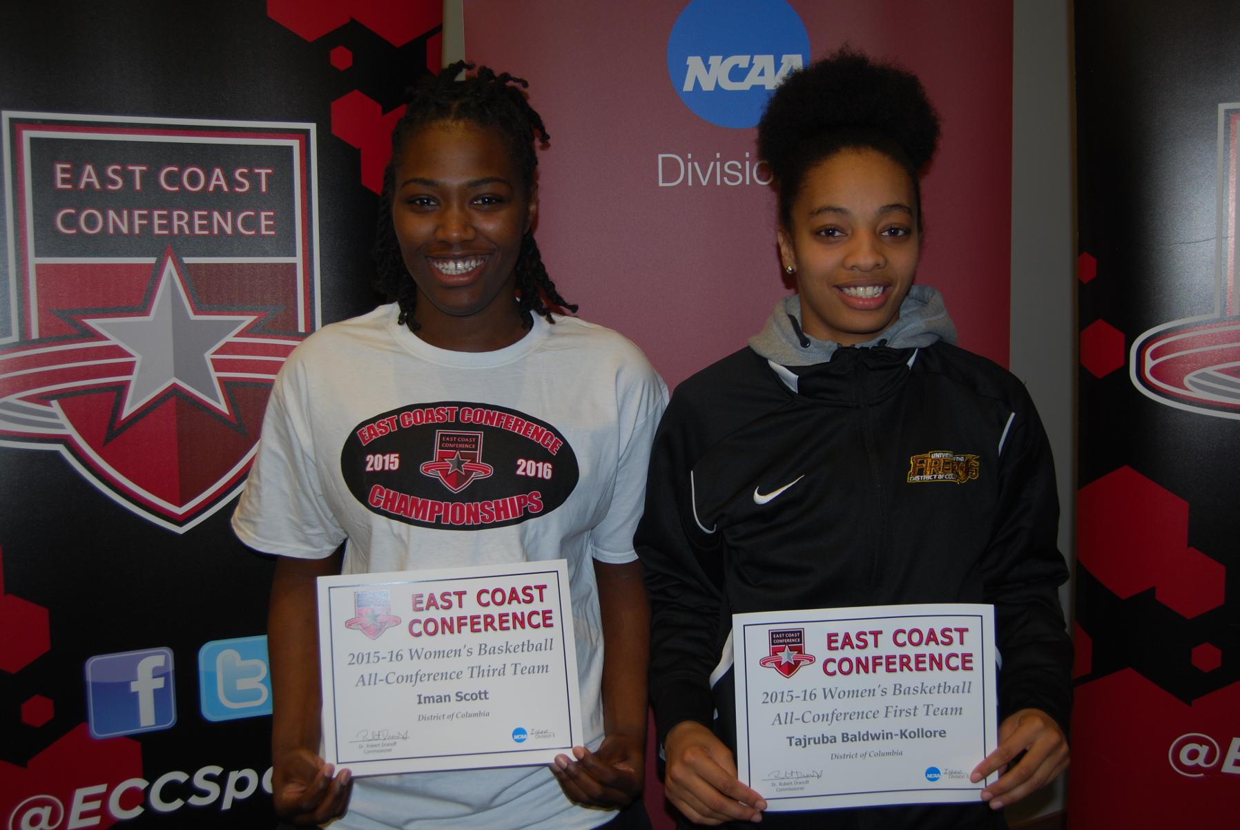 Tajruba Baldwin-Kollore Earns Women&rsquo;s Basketball First Team All-ECC Honor; Iman Scott Named Third Team