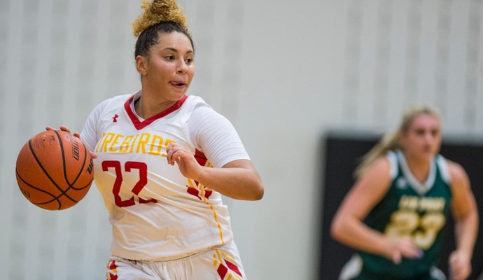 Tyra Coombs led the Firebirds with her second straight double-double, she scored a season high 22points and 13 rebounds
