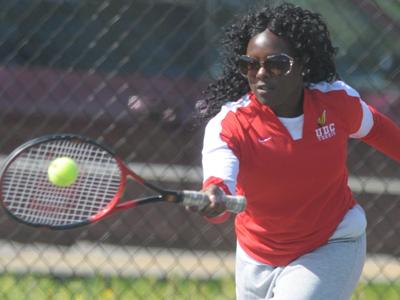 Chantel Henry returns a ball