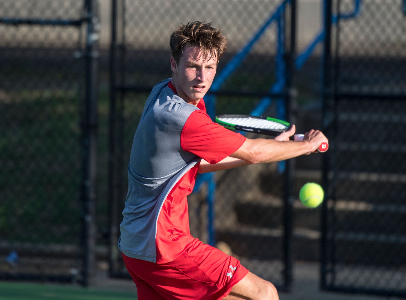 Mangeon won his singles match 6-3, 6-1 at No.2