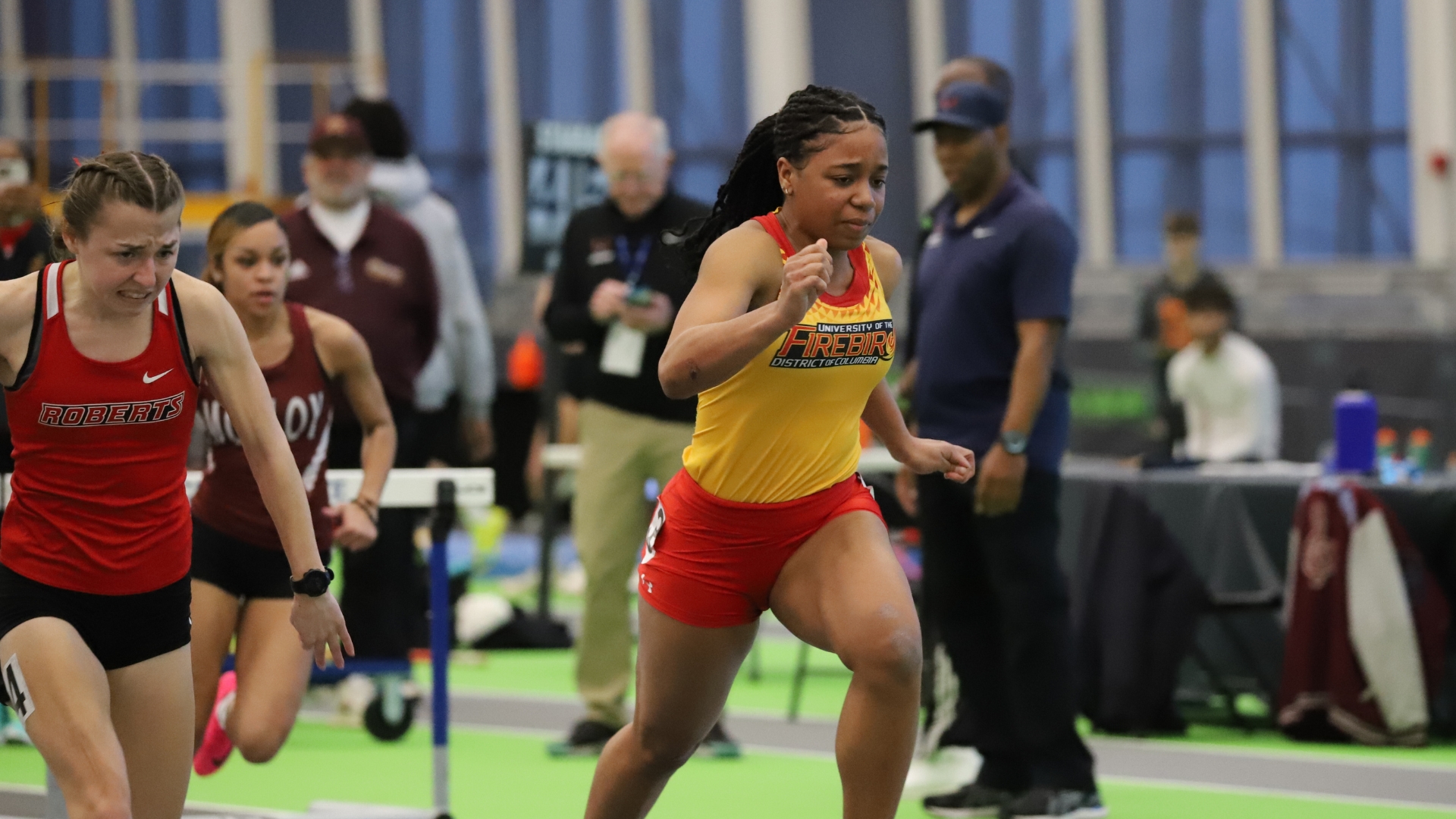 Shelton placed third in the 60m hurdles and second in the 4x400m
