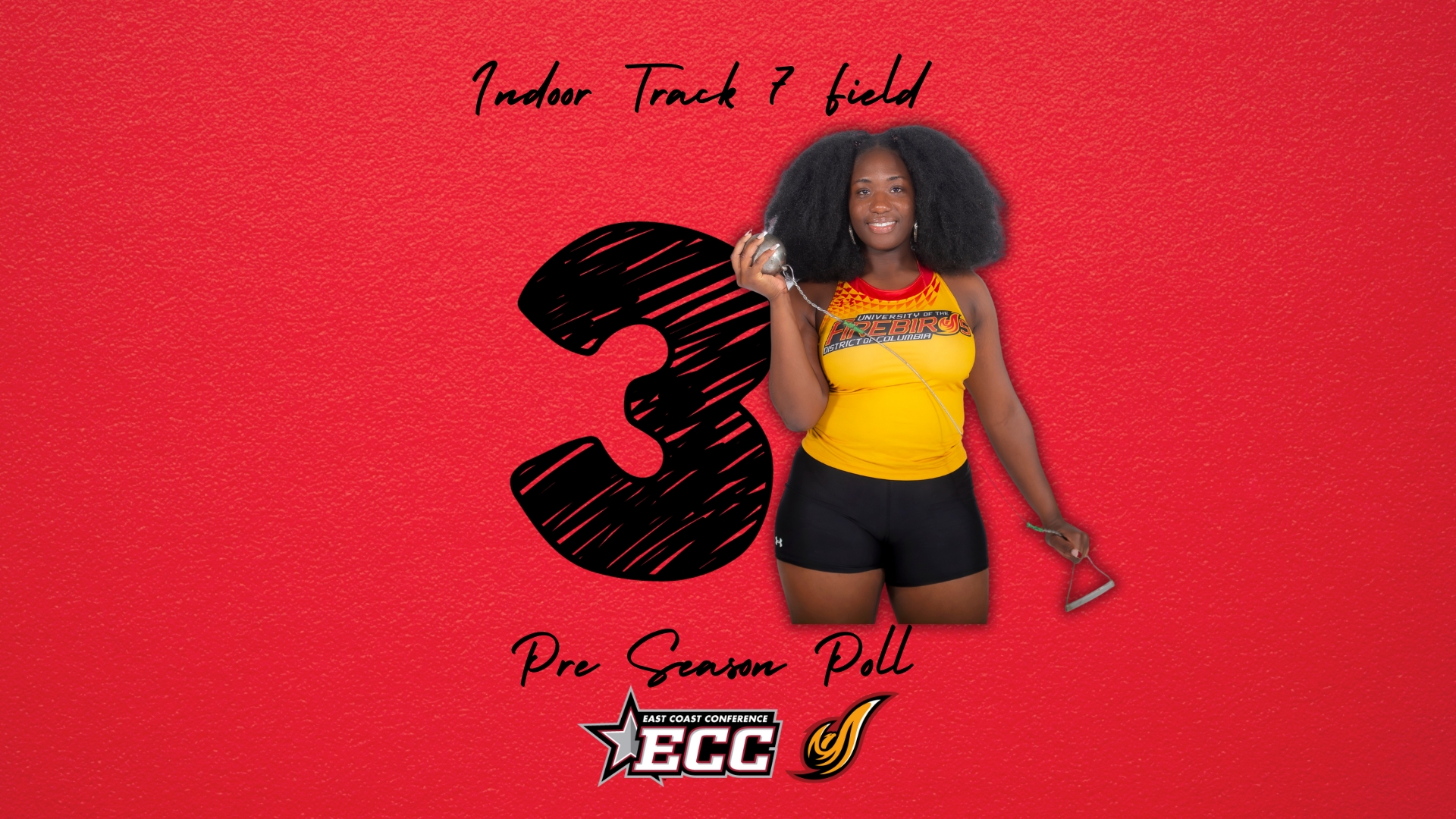 UDC Women's Indoor Track & Field Team Voted to Place Third in ECC Preseason Poll