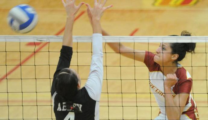 Senior Vanessa Garley had a team-high 12 kills in her final match as a Firebird.